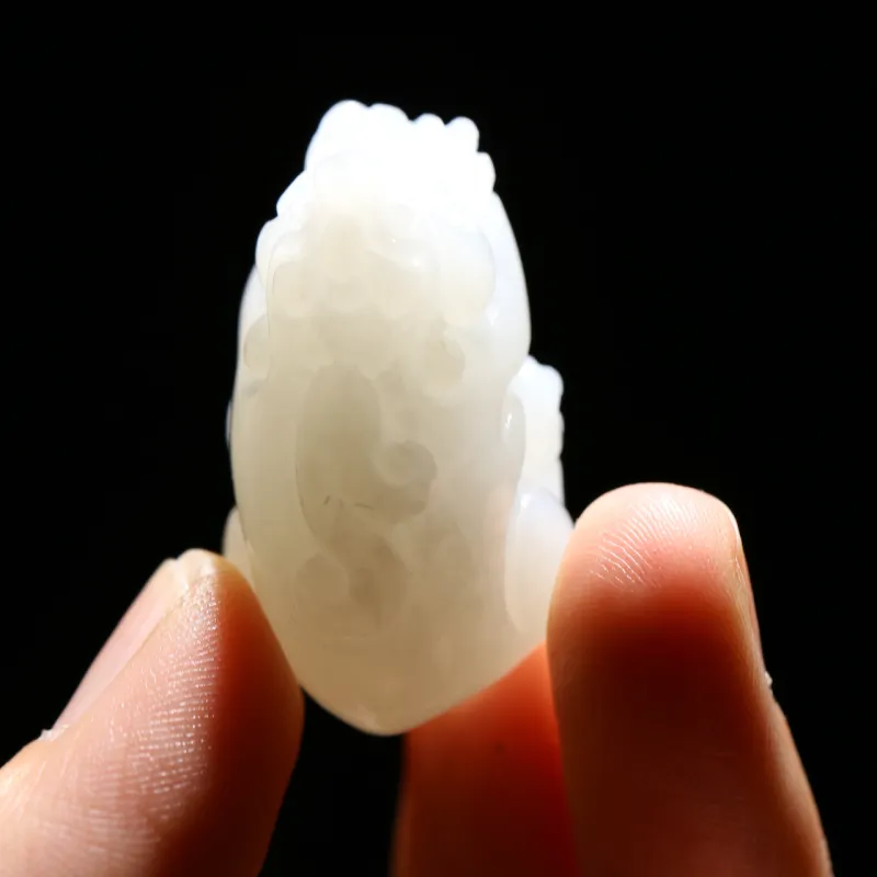 Jade Charm Yao Hetian Jade Pendants White Jade Unisex-5