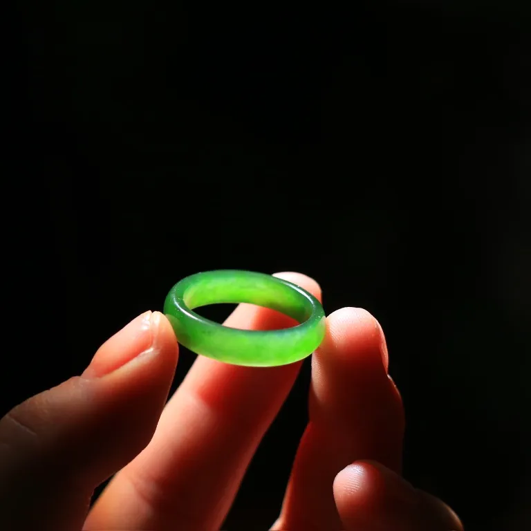 Jade Charm Yao Hetian Jade Rings Jasper Unisex-6