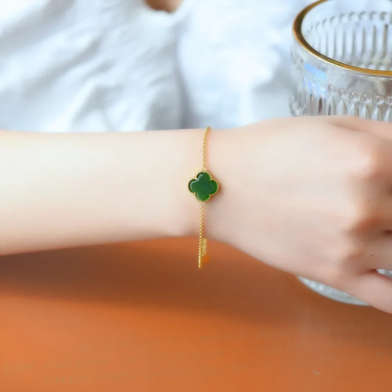 Jade Charm Yao Hetian Jade Bracelets Jasper Women's-7