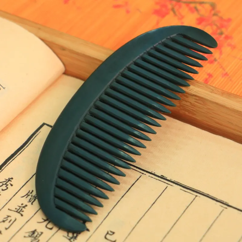 Jade Charm Yao Hetian Jade Comb Green Jade Women's-5