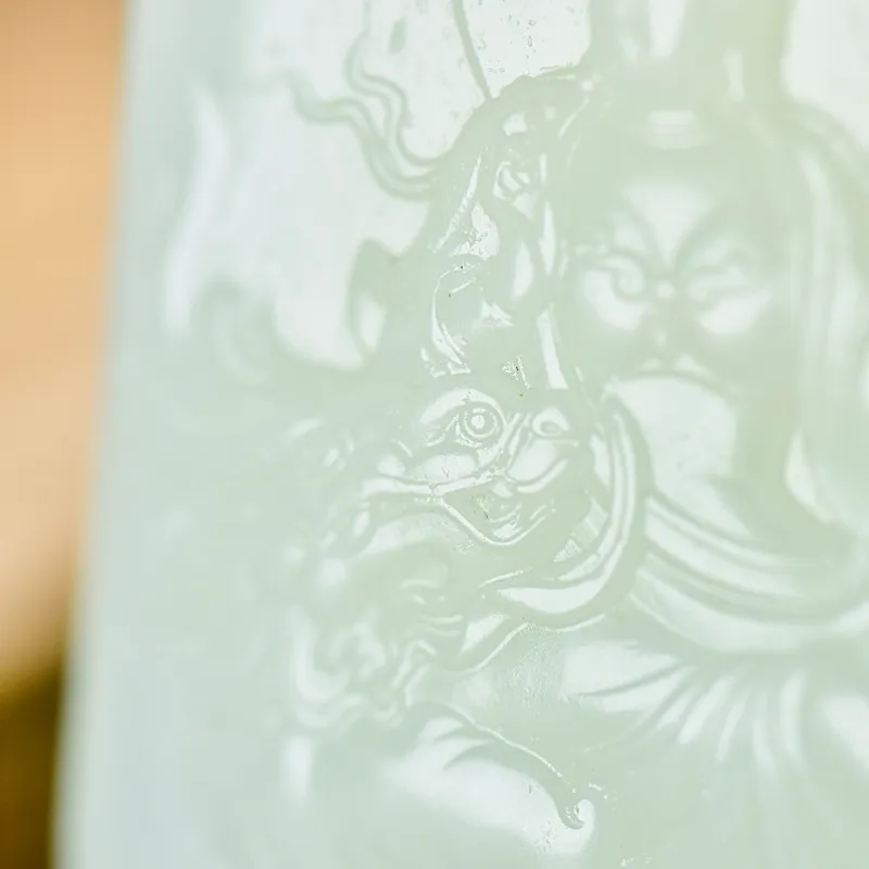 Jade Charm Yao Hetian Jade Pendants White Jade/Pale Greenish White Jade Men's-4