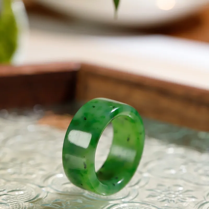 Jade Charm Yao Hetian Jade Rings Jasper Unisex-2
