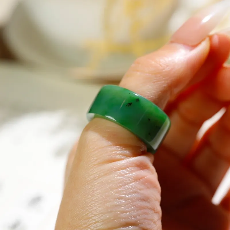 Jade Charm Yao Hetian Jade Rings Jasper Unisex-4