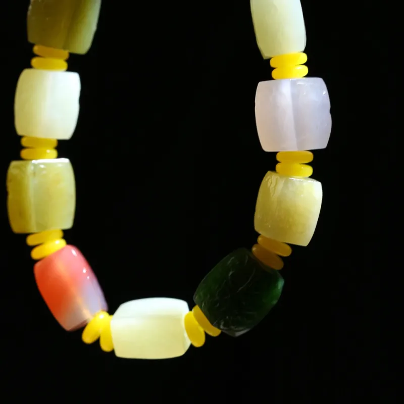 Jade Charm Yao Hetian Jade Bracelets White Jade/Pale Greenish White Jade Unisex-5