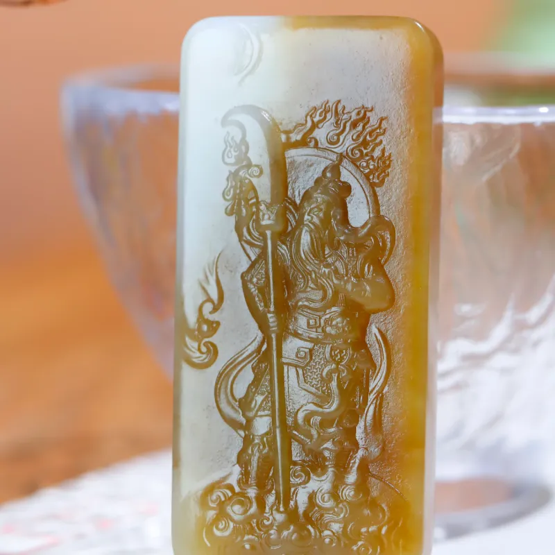 Jade Charm Yao Hetian Jade Pendant Matching White Jade/Pale Greenish White Jade Men's-1