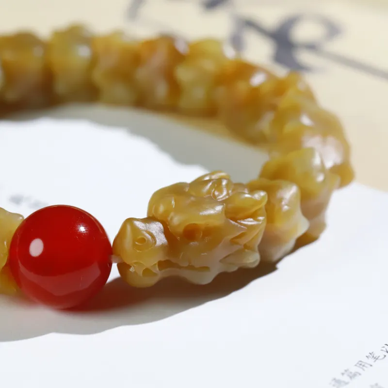 Jade Charm Yao Bracelets Sugar Jade Unisex-3