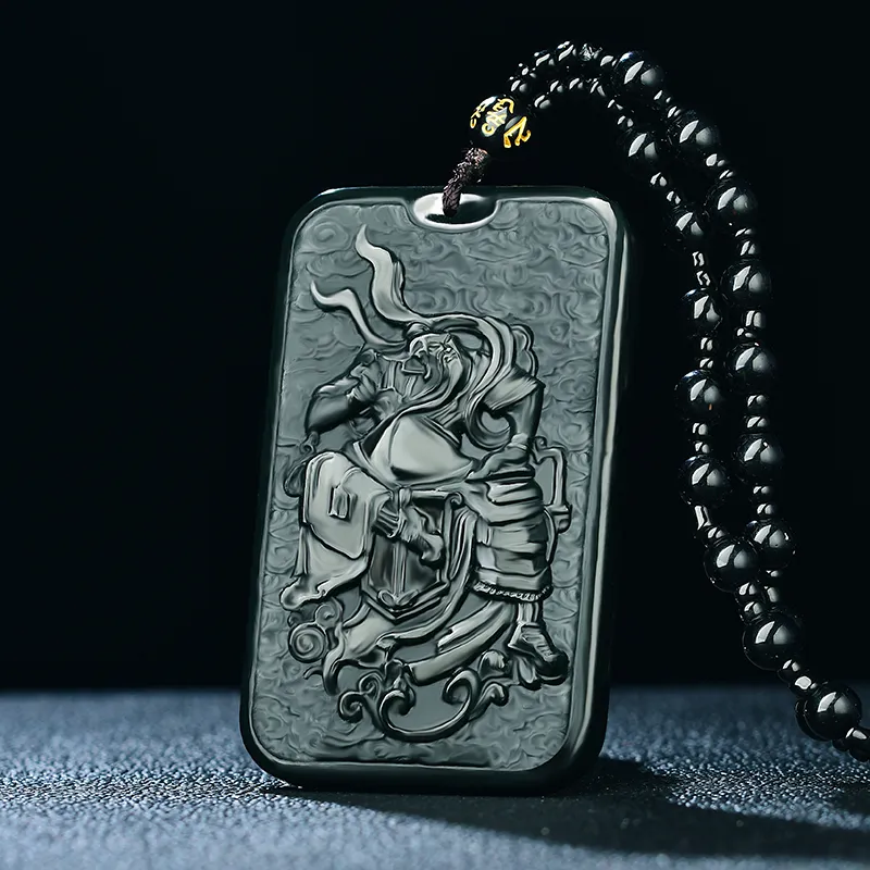 Jade Charm Yao Hetian Jade Necklaces Green Jade Men's-6