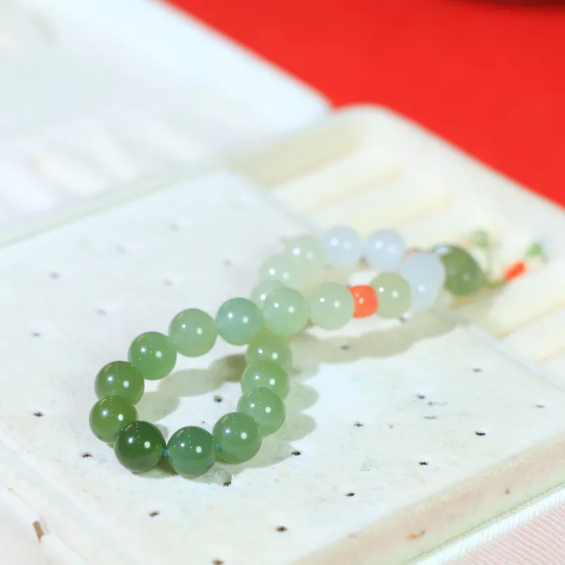 Jade Charm Yao Hetian Jade Bracelets White Jade/Pale Greenish White Jade Unisex-3