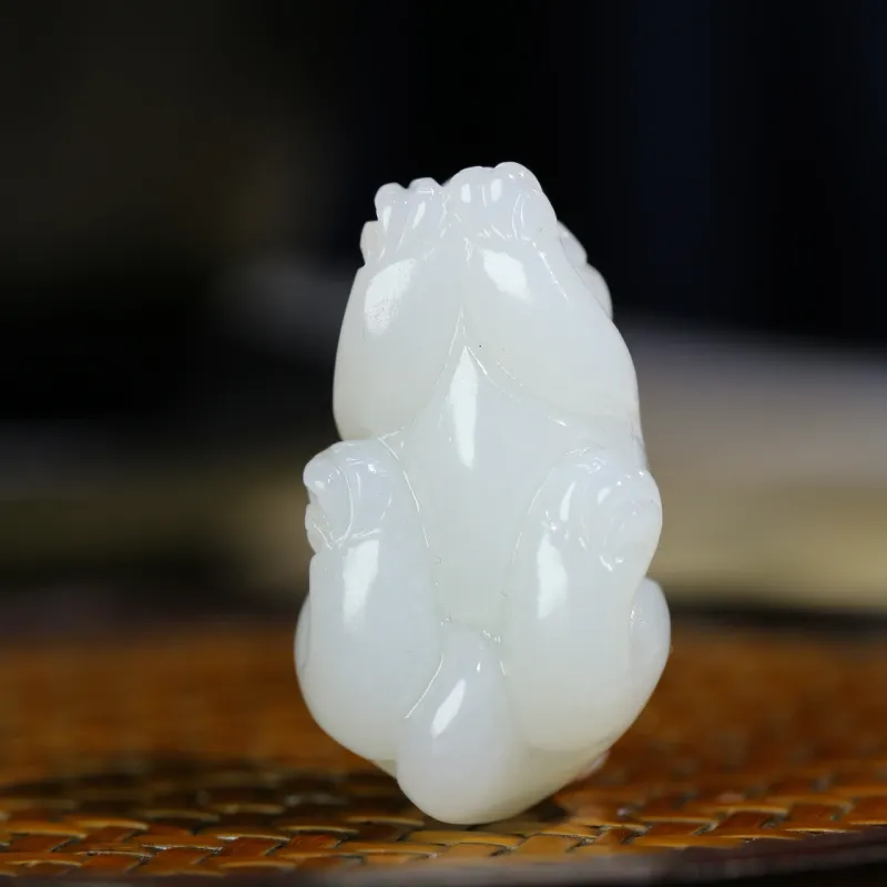 Jade Charm Yao Hetian Jade Pendants White Jade Unisex-4