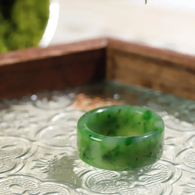 Jade Charm Yao Hetian Jade Rings Jasper Unisex-1