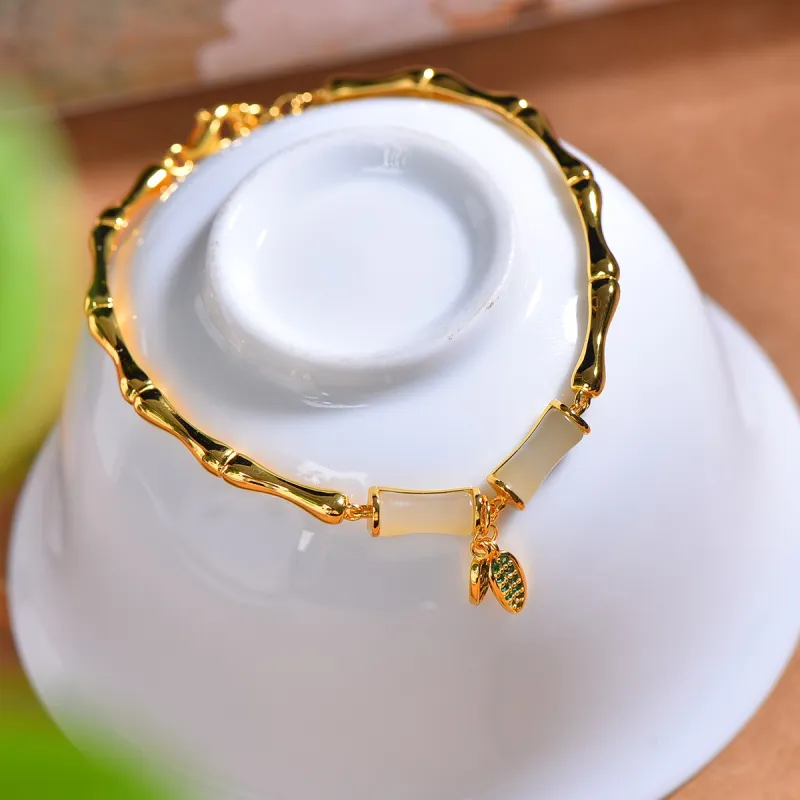 Jade Charm Yao Hetian Jade Bracelets White Jade/Pale Greenish White Jade Women's-2