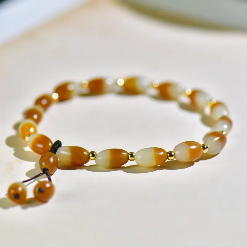 Jade Charm Yao Hetian Jade Bracelets White Jade/Pale Greenish White Jade Unisex-4