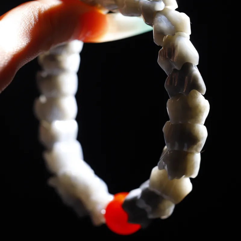 Jade Charm Yao Hetian Jade Bracelets Blue And White Unisex-5