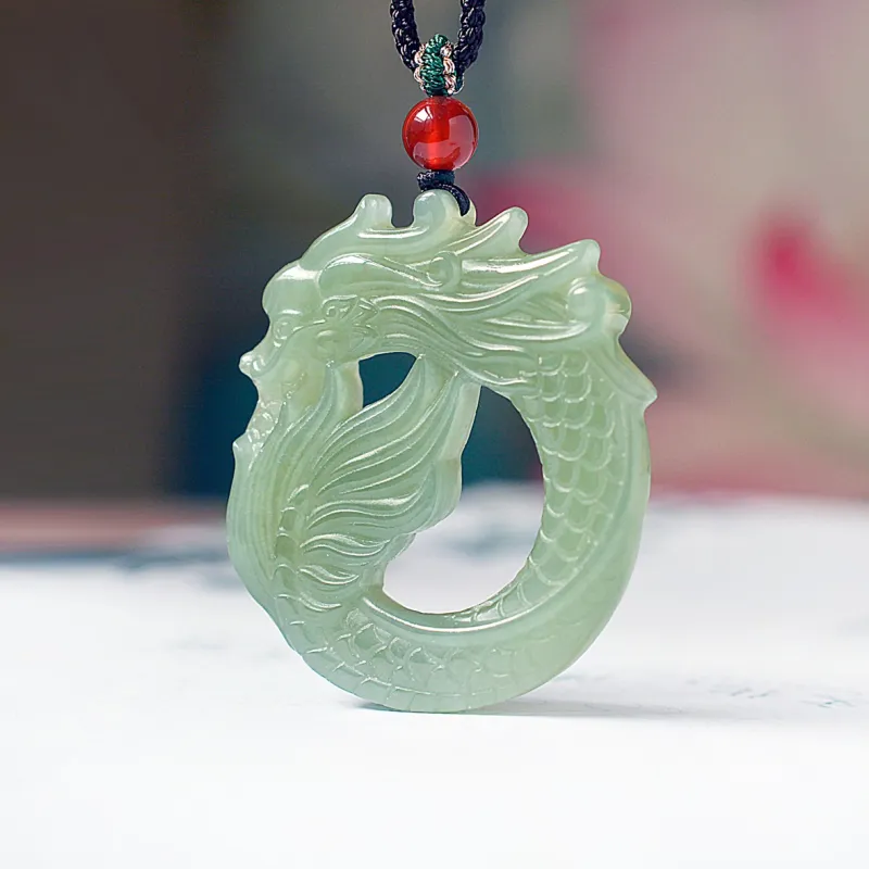 Jade Charm Yao Hetian Jade Necklaces White Jade/Pale Greenish White Jade Unisex-4