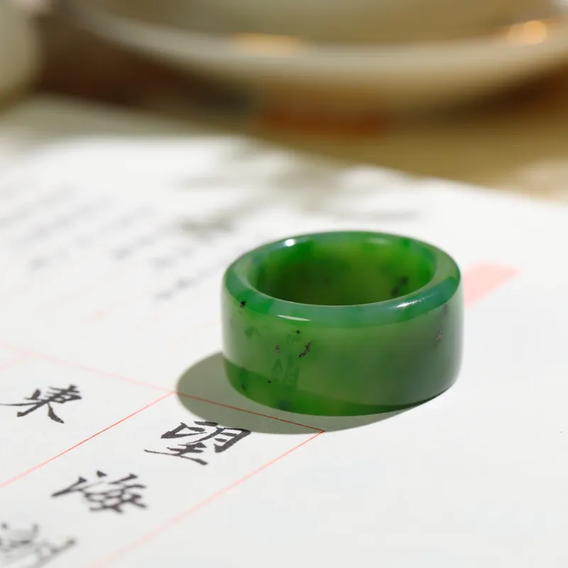 Jade Charm Yao Hetian Jade Rings Jasper Unisex-1