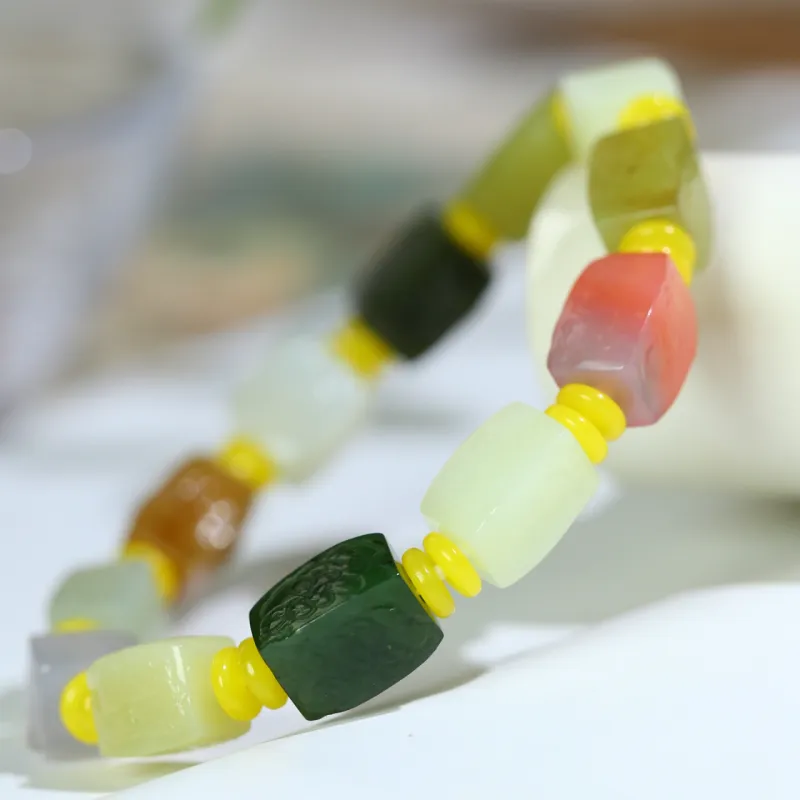 Jade Charm Yao Hetian Jade Bracelets White Jade/Pale Greenish White Jade Unisex-2