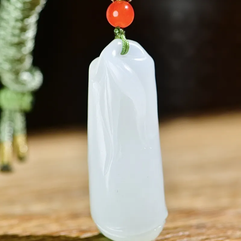 Jade Charm Yao Hetian Jade Necklaces White Jade/Pale Greenish White Jade Unisex-3