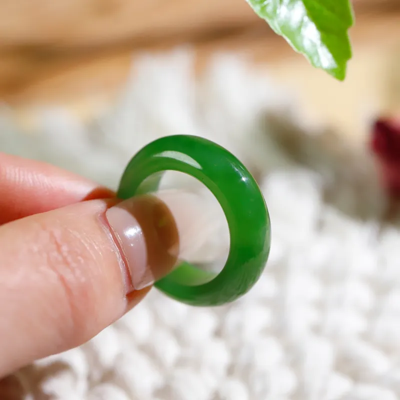 Jade Charm Yao Hetian Jade Rings Jasper Unisex-4