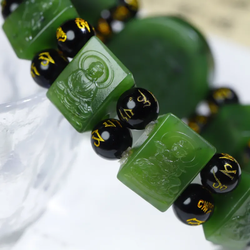 Jade Charm Yao Hetian Jade Bracelets Jasper Men's-3