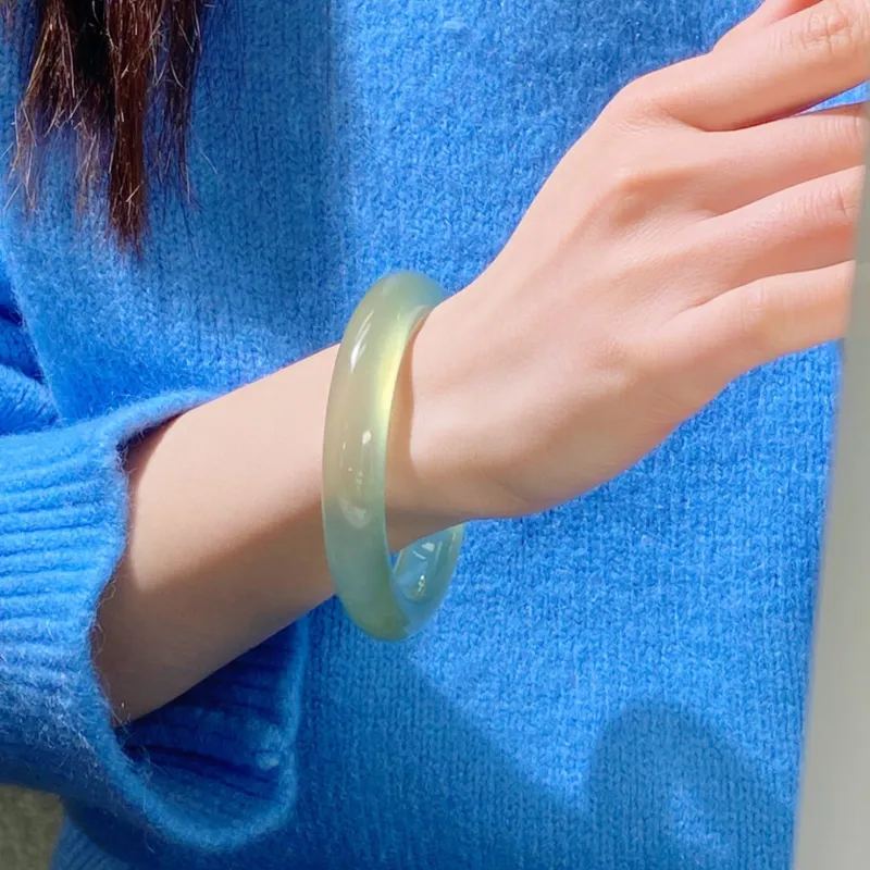 Jade Charm Yao Serpentine Jade Bangles Women's-4