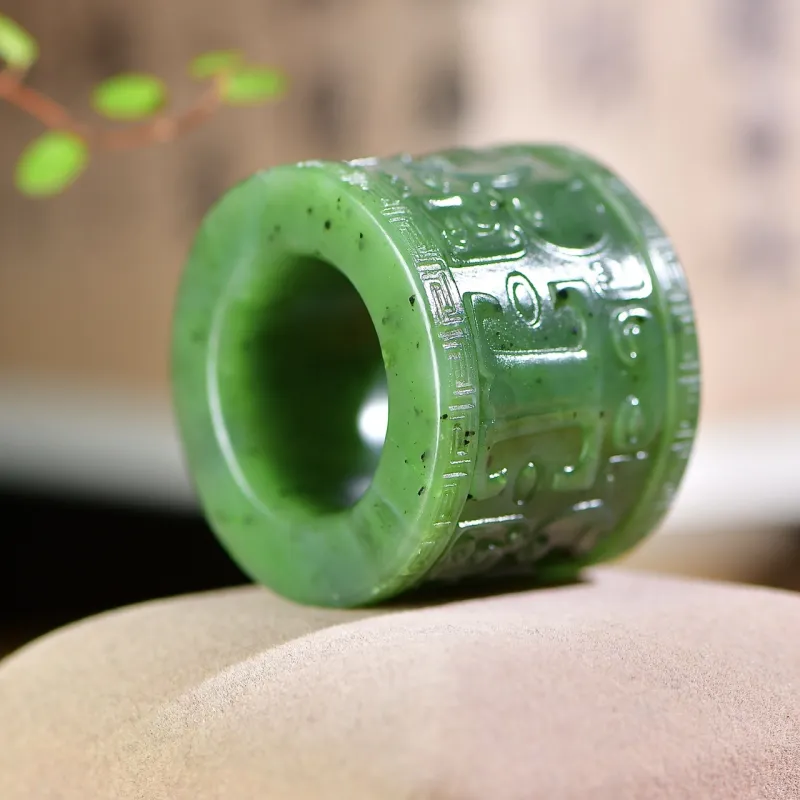 Jade Charm Yao Hetian Jade Rings Jasper Unisex-2