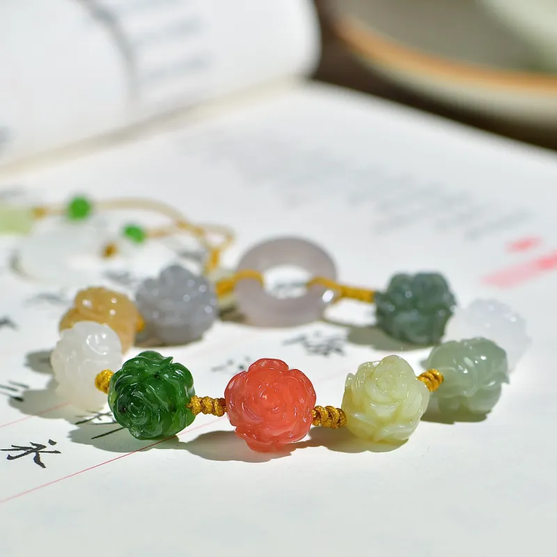 Jade Charm Yao Hetian Jade Bracelets White Jade/Pale Greenish White Jade Women's-1