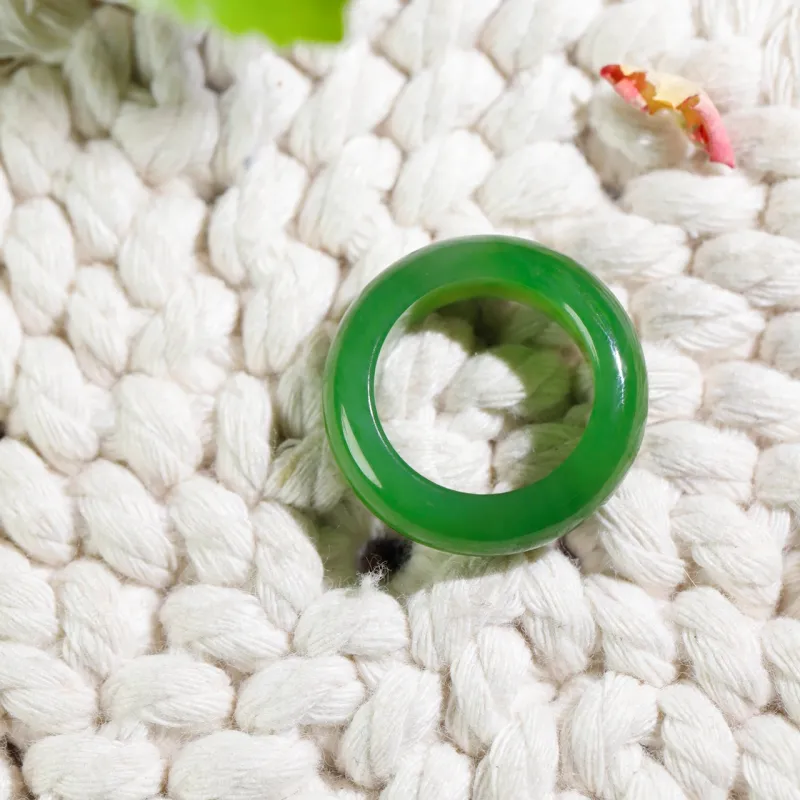 Jade Charm Yao Hetian Jade Rings Jasper Unisex-2