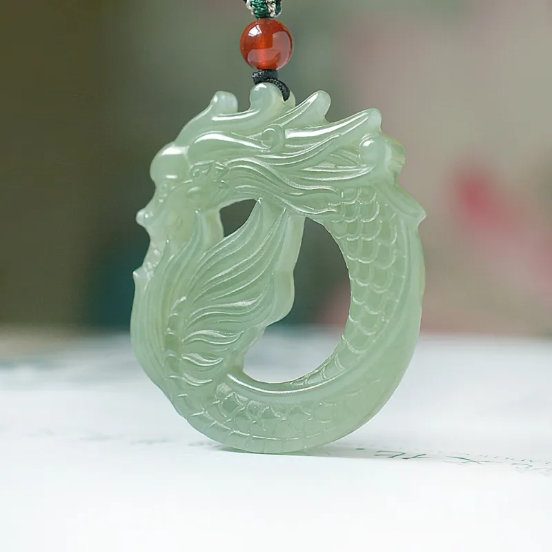Jade Charm Yao Hetian Jade Necklaces White Jade/Pale Greenish White Jade Unisex-2