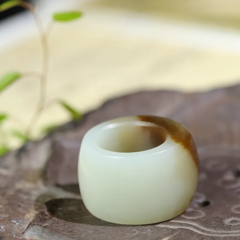 Jade Charm Yao Knuckle Push White Jade/Pale Greenish White Jade Unisex-6