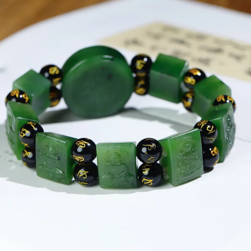 Jade Charm Yao Hetian Jade Bracelets Jasper Men's-1
