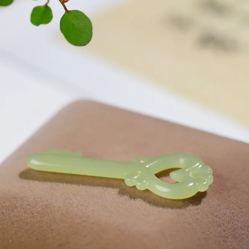 Jade Charm Yao Hetian Jade Pendants Yellow Jade Unisex-4