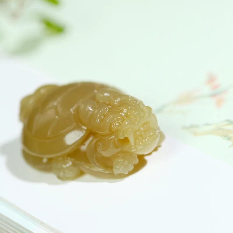 Jade Charm Yao Hetian Jade Pendants Sugar Jade Unisex-1