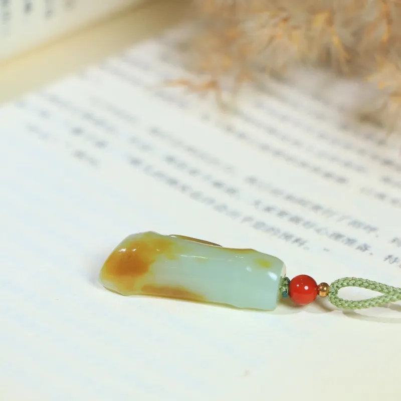 Jade Charm Yao Hetian Jade Necklaces White Jade/Pale Greenish White Jade Unisex-5