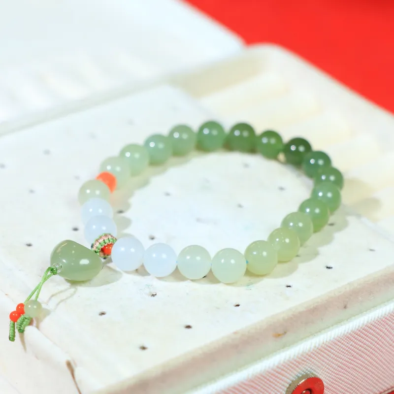 Jade Charm Yao Hetian Jade Bracelets White Jade/Pale Greenish White Jade Unisex-1