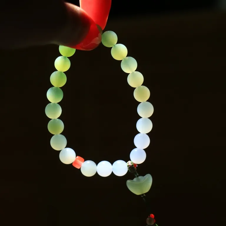 Jade Charm Yao Hetian Jade Bracelets White Jade/Pale Greenish White Jade Unisex-6
