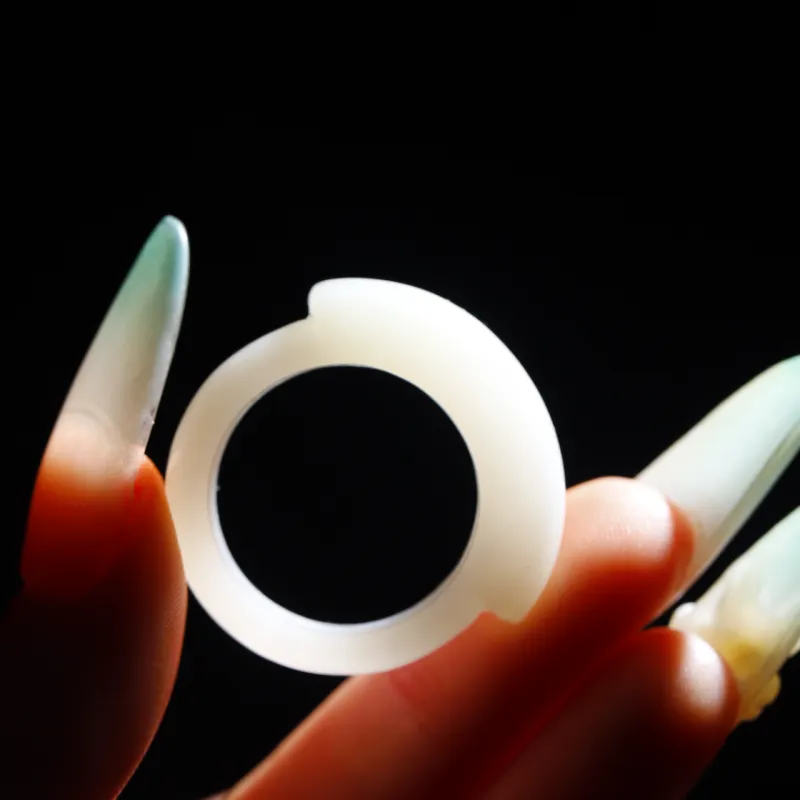 Jade Charm Yao Hetian Jade Rings White Jade/Pale Greenish White Jade Unisex-5