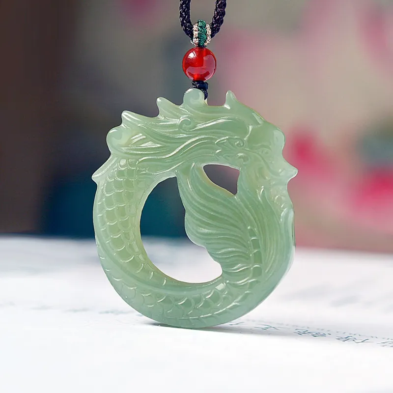 Jade Charm Yao Hetian Jade Necklaces White Jade/Pale Greenish White Jade Unisex-5
