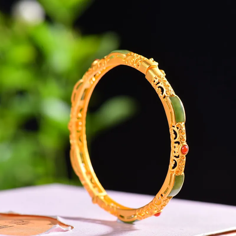 Jade Charm Yao Bangles Jasper Women's-3