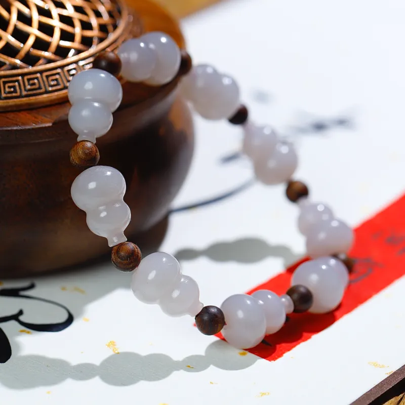Jade Charm Yao Hetian Jade Bracelets Smoky Purple Unisex-3