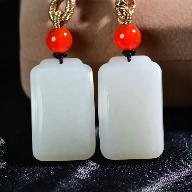 Jade Charm Yao Hetian Jade Pendants White Jade/Pale Greenish White Jade Unisex-3