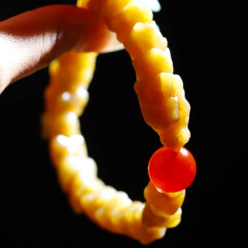 Jade Charm Yao Bracelets Sugar Jade Unisex-5