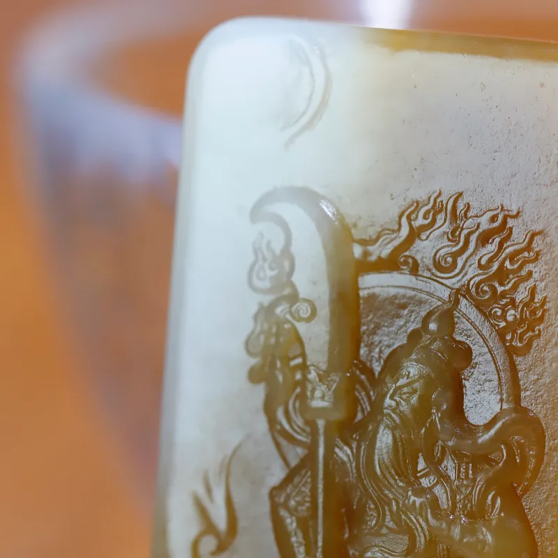 Jade Charm Yao Hetian Jade Pendant Matching White Jade/Pale Greenish White Jade Men's-2