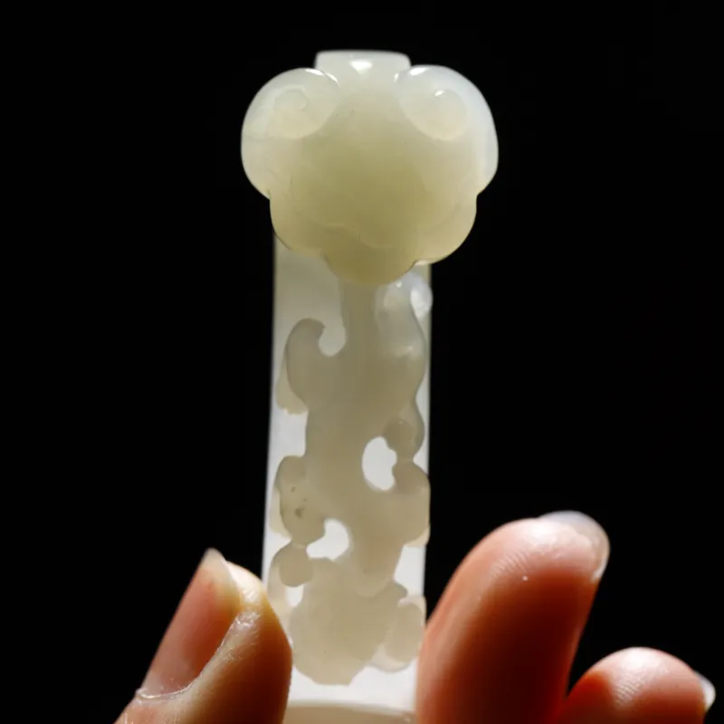 Jade Charm Yao Hetian Jade Pendants White Jade/Pale Greenish White Jade Unisex-5