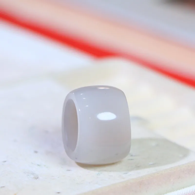 Jade Charm Yao Hetian Jade Rings Smoky Purple Unisex-3