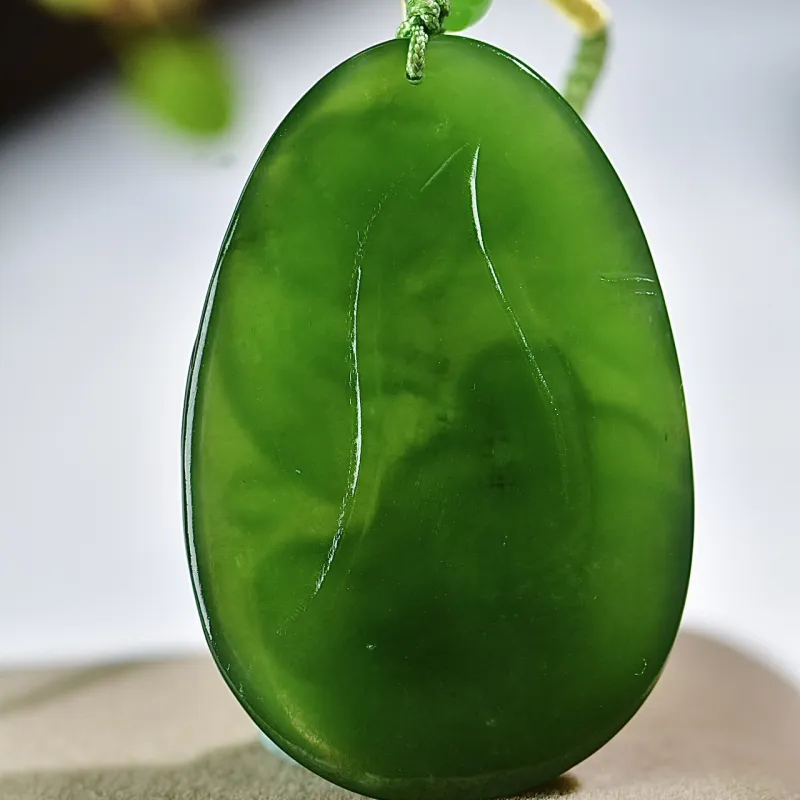 Jade Charm Yao Hetian Jade Necklaces Jasper Unisex-5
