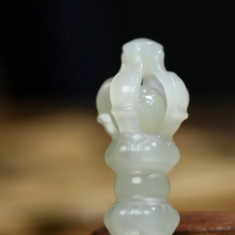 Jade Charm Yao Hetian Jade Pendants White Jade/Pale Greenish White Jade Unisex-3