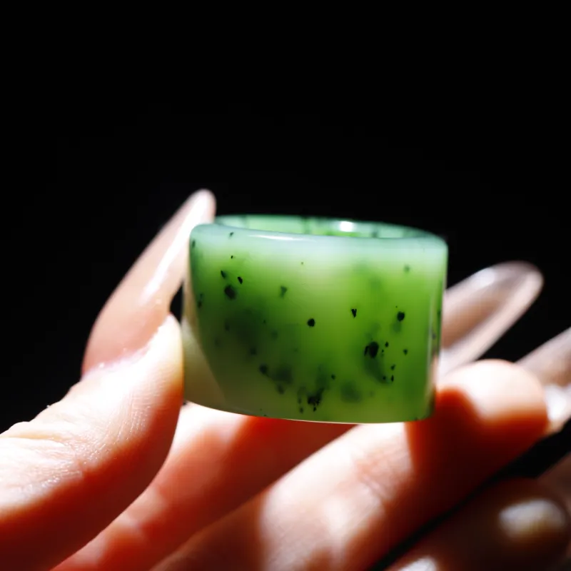Jade Charm Yao Hetian Jade Premium Ring Jasper Unisex-5