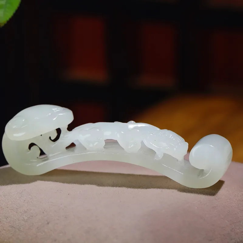 Jade Charm Yao Hetian Jade Pendants White Jade/Pale Greenish White Jade Unisex-3