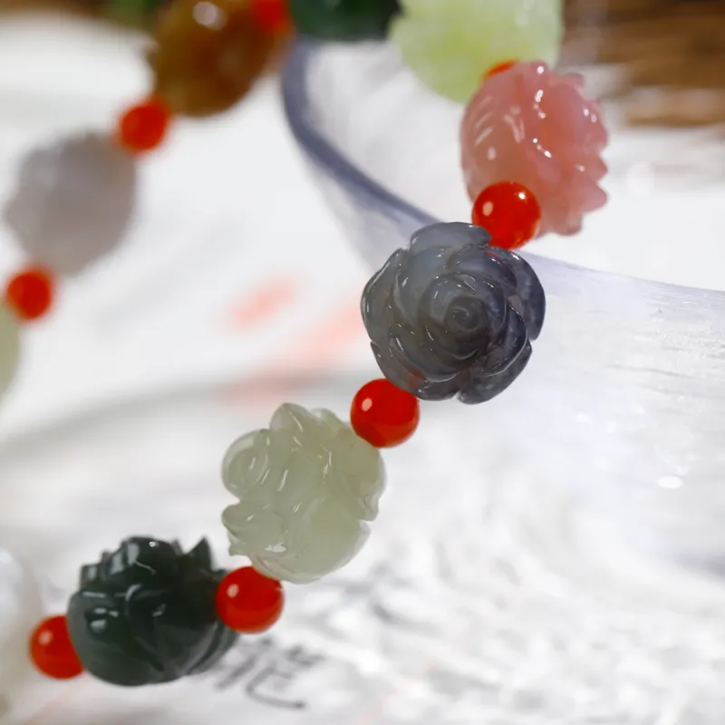 Jade Charm Yao Hetian Jade Bracelets White Jade/Pale Greenish White Jade Women's-4