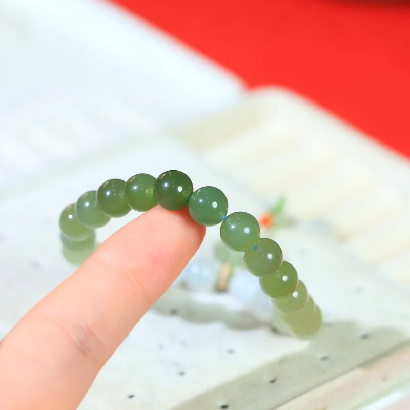 Jade Charm Yao Hetian Jade Bracelets White Jade/Pale Greenish White Jade Unisex-4